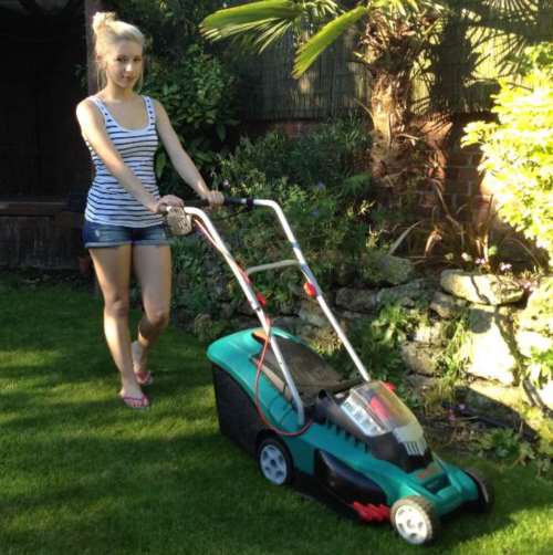 Bosch cordless deals mower with roller